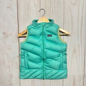 Patagonia Girls Hi-Loft Goose Down 600 Fill Insulated Puffer Vest Size S (8)